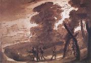 Claude Lorrain Landscape with Figures Before (mk17) oil painting on canvas